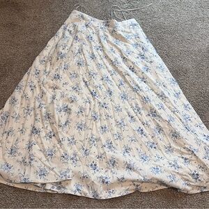 Altard State Floral Blue and White Medium Skirt